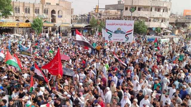 في جمعة الزحف تظاهرات حاشدة في عدة مدن عراقية نصرة لغزة ودعما للمقاومة