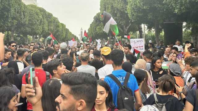 مظاهرات حاشدة ودعم حقوقي واسع من تونس للشعب الفلسطيني