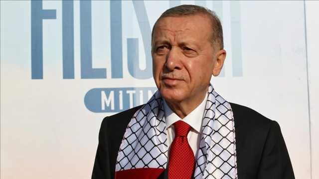 أردوغان: أظهرنا دعمنا للشعب الفلسطيني بإرسال 45 ألف طن من المساعدات