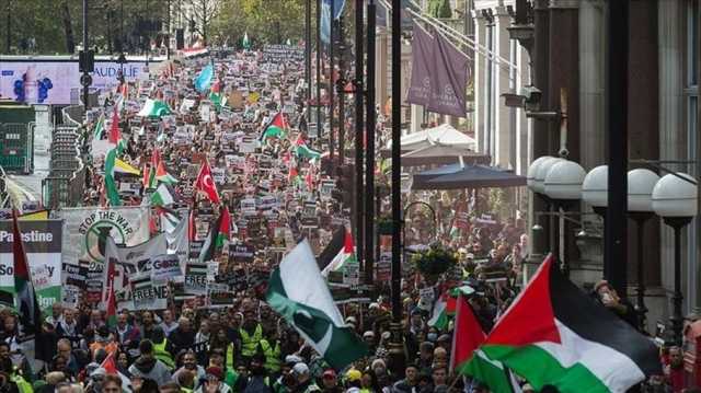 شرطة لندن توجه تهما بالتحريض على الكراهية لمشاركين بمظاهرة دعما لغزة