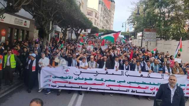 المغاربة يتظاهرون رفضا للحرب ضد غزة ويستعدون ليوم وطني دعما لفلسطين