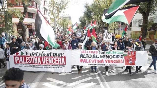 دعما لغزة.. مظاهرات في مدريد تدعو لوقف الإبادة بحق الفلسطينيين