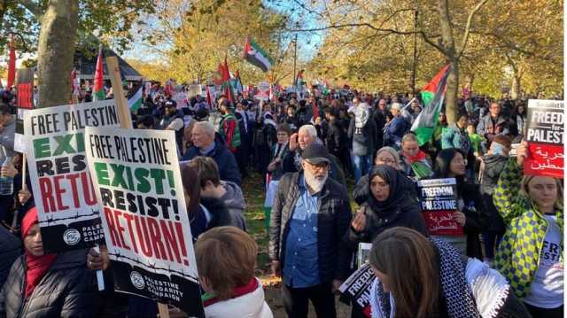 أكبر أيام الاحتجاج الجماهيري في لندن.. رفضا للحرب ودعما لفلسطين (شاهد)