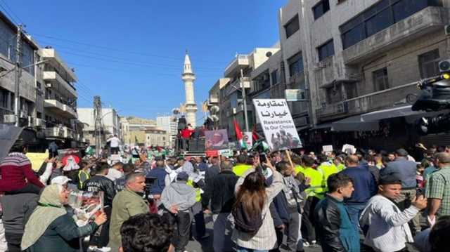 هتفوا باسم أبو عبيدة.. مظاهرات حاشدة في الأردن نصرة للمقاومة بغزة (شاهد)