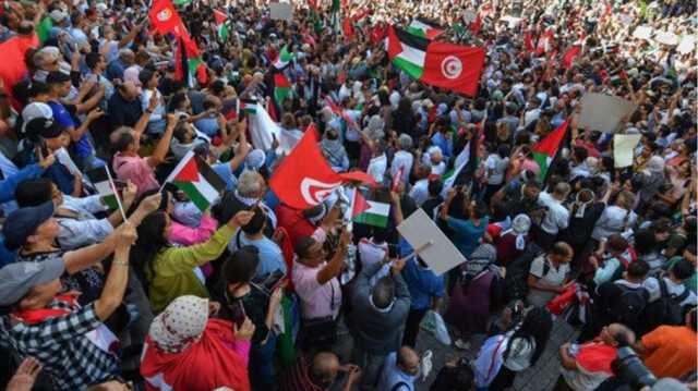 تظاهرة في تونس دعما للمقاومة الفلسطينية