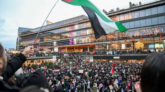 تظاهرات في السويد نصرة لغزة وطلبا لوقف إطلاق النار ضمن حملة عالمية (شاهد)