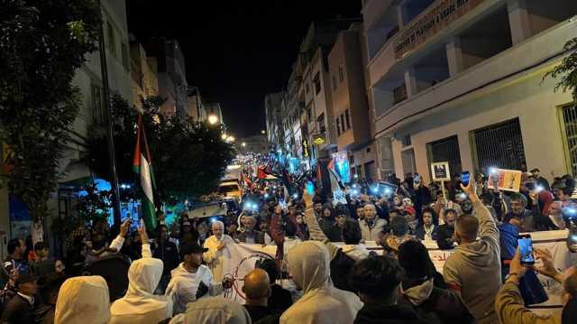 احتجاجات ليلية عارمة.. المغاربة يؤكدون تضامنهم مع فلسطين بعد التراويح (شاهد)