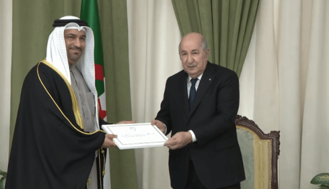 الرئيس تبون يتلقى رسالة من ملك البحرين