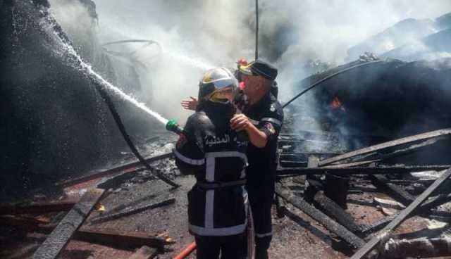 5 ضحايا إثر حريق مصنع في باتنة