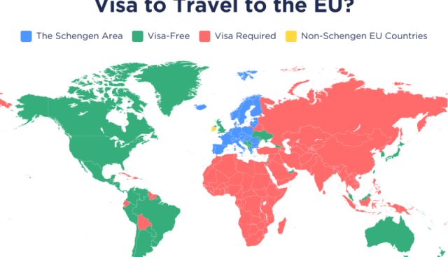مواطنو هذه الدول يحتاجون إلى تأشيرة شنغن للسفر إلى أوروبا