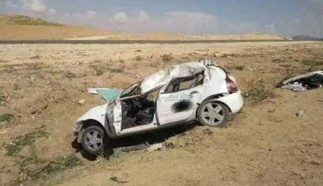 قتيلان و4 جرحى في حادث إنقلاب سيارة بتندوف