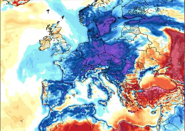 كتلة “قطبية” تتجه نحو اوروبا وانخفاض ملحوظ على الحرارة في دول المتوسط / تفاصيل