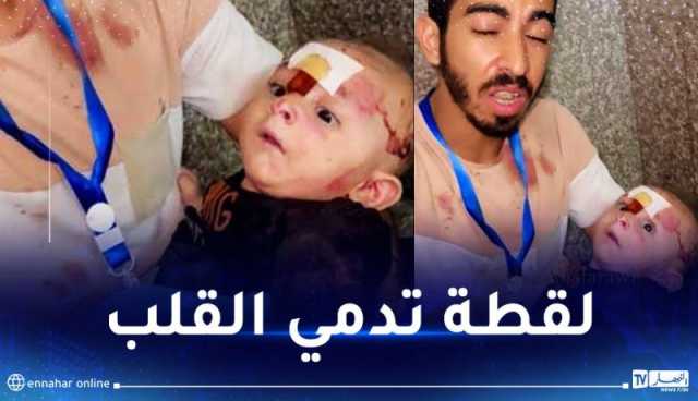 فيديو جد مؤثر.. طفل فلسطيني مصاب ومخضب بالدماء لم يتم التعرف على عائلته