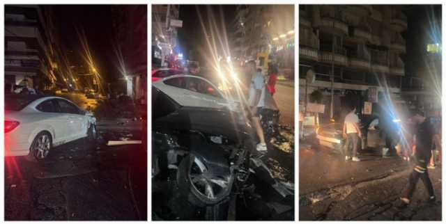بالصور حادث سير مروع شرق مدينة صيدا
