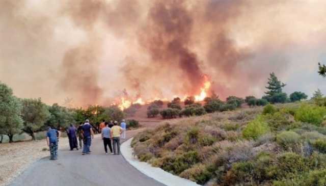 موقع 24 : شاهد.. إجلاء 30 ألف شخص بسبب حرائق جزيرة رودس اليونانية