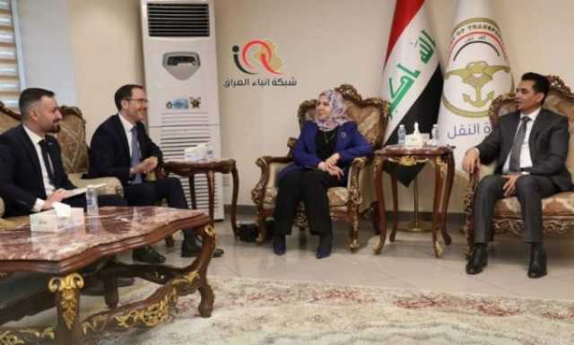 وزير النقل الأستاذ رزاق محيبس السعداوي يبحث مع السفير البريطاني لدى العراق ملف الحظر الأوروبي على الناقل الوطني