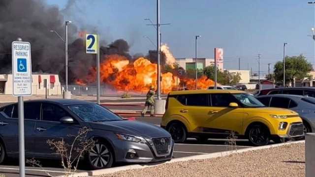 حريق ضخم في خزانات وقود قُرب مطار فينيكس الأمريكي لايف ستايل