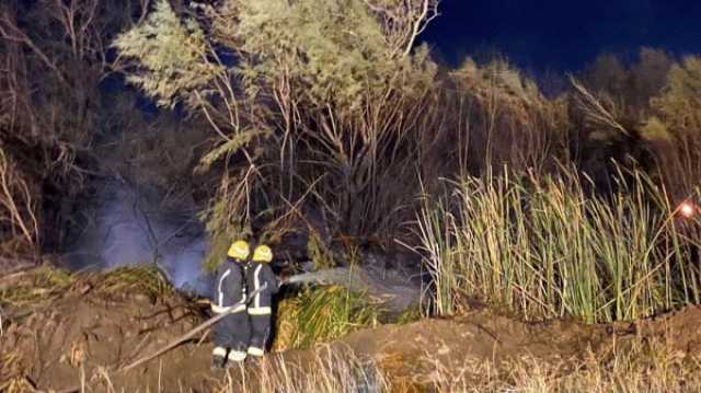 السيطرة على حريق نشب بأشجار في الطائف