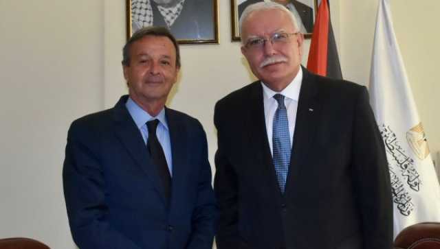 المالكي يستقبل مدير حملة روما اكسبو 2030 خلال زيارته لدولة فلسطين