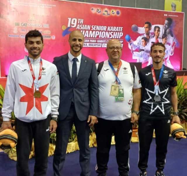ذهبية وفضية للأردن في انطلاق بطولة آسيا للكاراتيه