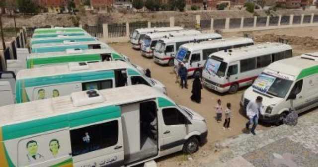 صحة المنيا تقدم خدمات طبية مجانية لـ 1690 حالة خلال قافلة بقرية تنده مركز ملوى