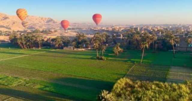 رحلات البالون الطائر تغرد فى الأقصر بـ500 سائح على متن 25 رحلة.. صور