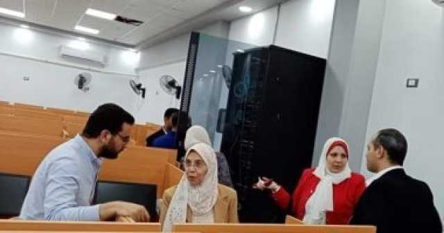 لجنة الأعلى للجامعات تشيد بمركز الاختبارات الإلكترونية فى جامعة بنى سويف