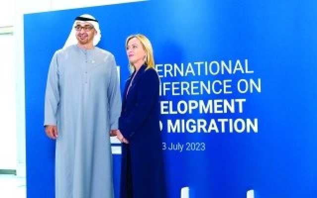 رئيس الدولة يعلن مساهمة الإمارات بـ100 مليون دولار لدعم الدول المتأثرة من الهجرة غير النظامية