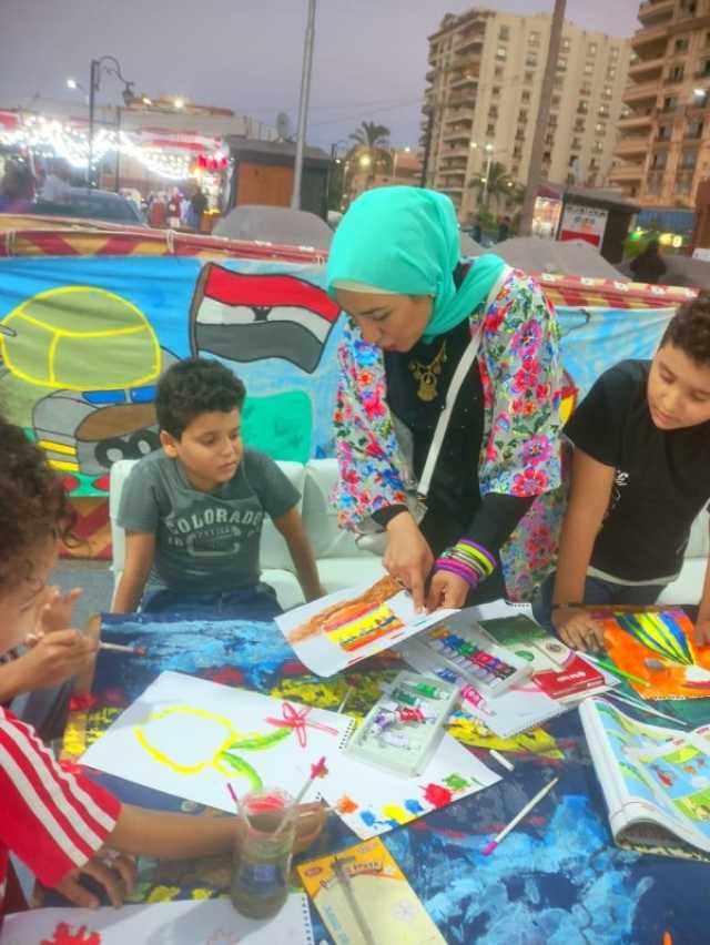 التنمية المستدامة ومعالم المدينة الباسلة في ورش للأطفال بمعرض كتاب بور سعيد