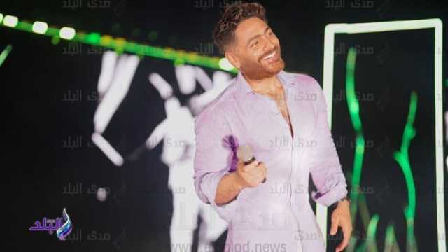 فن تامر حسني يطير 40 مترا في دخلة حفل افتتاح مهرجان العلمين الجديدة
