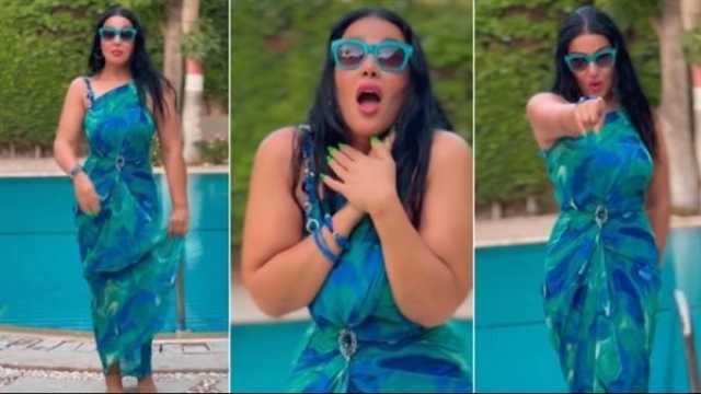بكاش مايوه.. سمية الخشاب تثير الجدل بجلسة تصوير على حمام السباحة مرأة