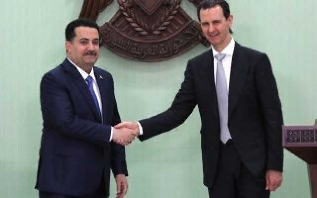 الأسد والسوداني يشددان على ضرورة تعزيز العلاقات بين سورية والعراق