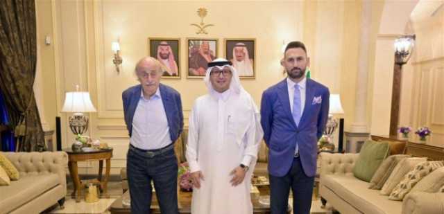 السفير السعودي وليد بخاري يلتقي تيمور ووليد جنبلاط في اليرزة
