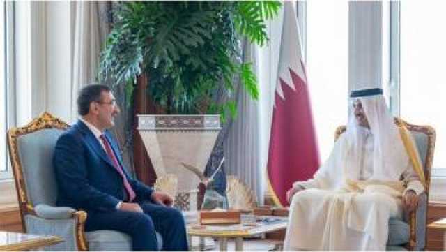 امير قطر يستقبل نائب الرئيس التركي