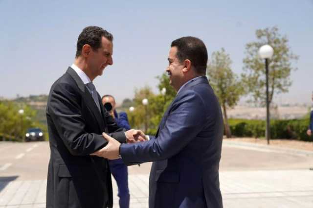 الأسد والسوداني يشددان على ضرورة تعزيز العلاقات بين سوريا والعراق