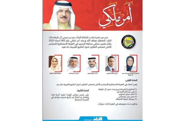 تعيين ممثلي البحرين في الهيئة الاستشارية لمجلس التعاون