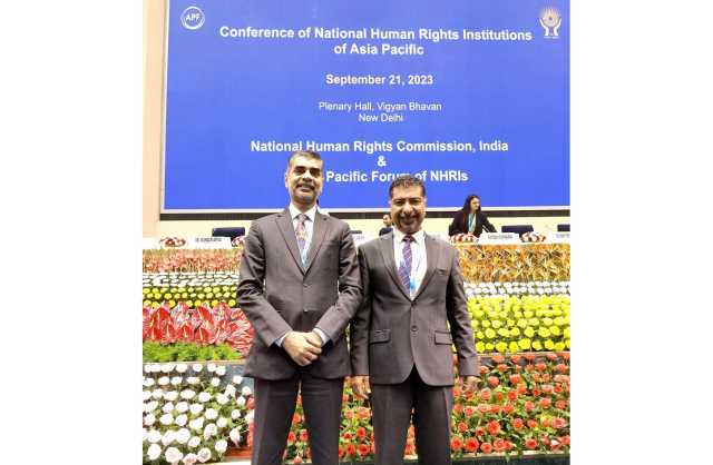 المؤسسة الوطنية لحقوق الإنسان تشارك في الاحتفال بمرور 30 عاما على اعتماد مبادئ باريس، و75 عاما على الإعلان العالمي لحقوق الإنسان في الهند
