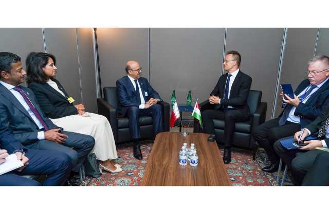 وزير الخارجية يجتمع مع وزير الشؤون الخارجية والتجارة في المجر 