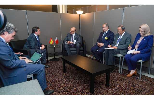 وزير الخارجية يجتمع مع وزير الشؤون الخارجية والاتحاد الأوروبي والتعاون بإسبانيا