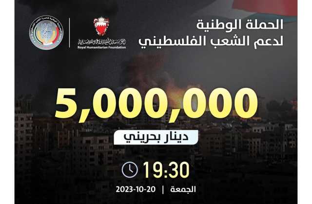 5 ملايين دينار في ساعتين فقط.. تبرعات البحرين لفلسطين