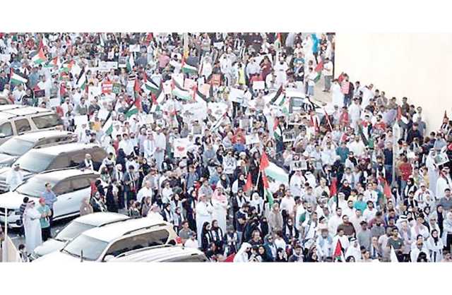 مشاركة كبيرة في مسيرة «لبيك يا غزة» التضامنية