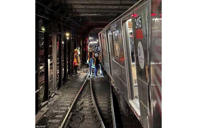 24 مصابًا بتصادم قطاري مترو في نيويورك