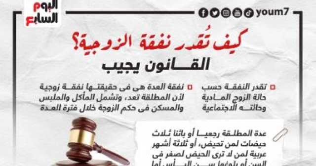 كيف تقدر نفقة الزوجية؟.. القانون يجيب إنفو جراف