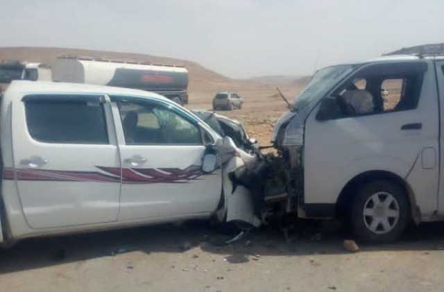 وفاة وإصابة 13 شخصاً بحوادث سير متفرقة في المناطق اليمنية المحررة