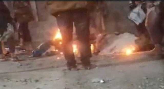 بائع قات يقدِم على إحراق نفسه احتجاجًا على جبايات مليشيا الحوثي في تعز