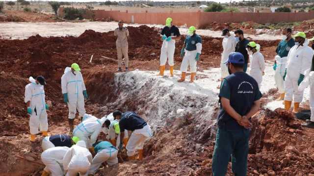 فاجعة درنة.. استخراج 74 جثة وإعادة دفن 60 أخرى خلال يوم واحد