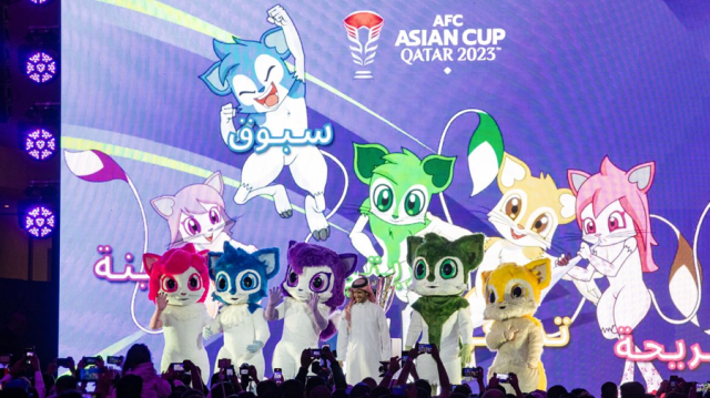 تعويذة كأس آسيا 2011 تعود مجدداً لتجسد الحيوية وتشيد بالعمل الجماعي.