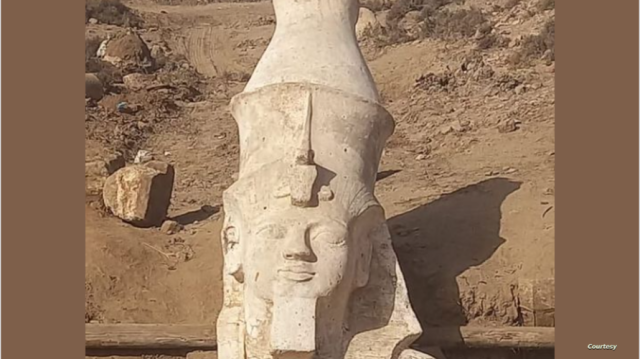بعد 94 عاما.. العثور على الجزء العلوي لتمثال ضخم لرمسيس الثاني