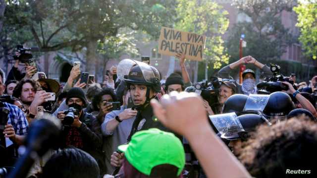 الشرطة تعلن توقيف 93 شخصا خلال تظاهرة بجامعة في لوس أنجلوس