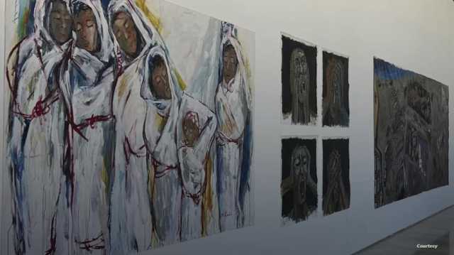بث حي.. لوحات فنية تجسد أهوال الحرب في قطاع غزة